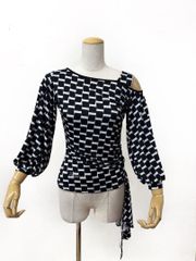 メンズ】新品 社交ダンス レッスン ラテン ストライプ カットソー r120