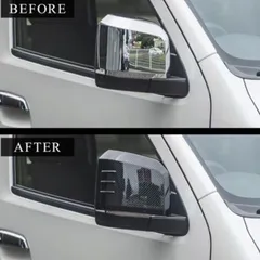 送料無料 トヨタ 19年式 ハイエース 後方鏡カバー 2P セット アヤブラック 銀色 カーボン柄 ABS製 3M両面テープ装着