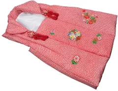 【新品 正絹】被布コート 七五三 女の子 3歳｜疋田柄 刺繍ht602