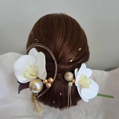 胡蝶蘭　カラー　和玉　水引　金箔　タッセル