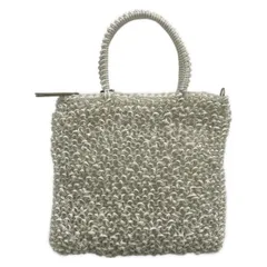 ANTEPRIMA(アンテプリマ) ハンドバッグ スタンダードZ,ワイヤーバッグ PB24FMG455 白×シルバー ミニバッグ