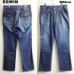 EDWIN　エドウィン　503NF　W86cm　ストレートデニム　ストレッチ　良品　フラップポケット　インディゴ　メンズ