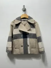 バーバリー キッズ チェック ダブル ボタン コート 4t