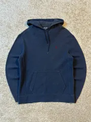 M ポロ ラルフローレン POLO バーガンディポニー ニット フーディー Tシャツ ブルー