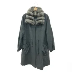 DAMA collection ダーマ・コレクション カシミヤコート サイズ:LL チンチラファー使用/カシミヤ100％    グレー レディース / 240001185622