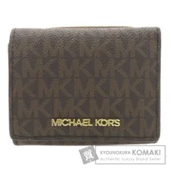Michael Kors マイケルコース 三つ折り ミニウォレット 二つ折り財布（小銭入れあり） PVC レディース [中古]