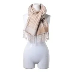 FENDI イタリア製 FF柄 ストライプ フリンジ マフラー