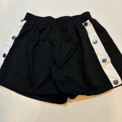 シーイン　SHEIN サイドライン スナップボタン ショートパンツ ブラック XS ダンス
