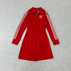 アディダス 3本線 トラック ジャージ ONE PIECE ドレス レッド
