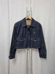 アトリエナイン ジップアップ 半クロップド丈 デニムジャケット