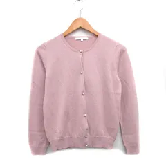 アナイ ANAYI カーディガン 長袖 ウール シンプル 38 ピンク /KT35