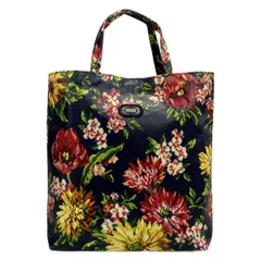 FEILER(フェイラー) トートバッグ美品  - ダークネイビー×イエロー×マルチ 花柄
