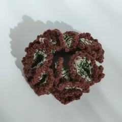 シュシュ / グリーン×ベージュ×ブラウン