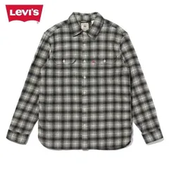 リーバイス 長袖 シャツ 19573-0294 チェックシャツ JACKSON ワーカーオーバーシャツ オンブレチェック ブラック