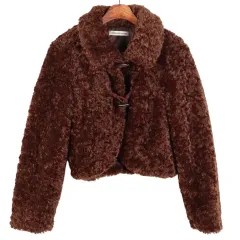 サムウェアバター SOMEWHERE BUTTER ダッフル クロップド ファー ジャケット ウィメンズ