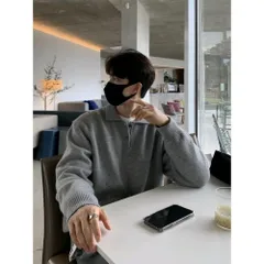 メンズ セーター ポロ 即購入OK ニットポロ トップス Vネックセーター ゆったり ニット ビジネス カジュアル ポロシャツ 襟付き 長袖 プルオーバー アメカジ 襟付きセーター シンプル 長袖min#