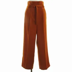 N.Natural Beauty Basic N.ナチュラルビューティーベーシック 23AW ハイウエストベルト付ストレートパンツ タック フルレングス S オレンジ 166-3230800 /RO ■OF