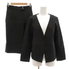 コカ coca タグ付き スーツ セットアップ ノーカラージャケット タイトスカート M 黒 ブラック /GV