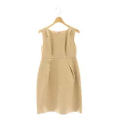 ジルスチュアート JILL STUART レオパードジャガードノースリーブワンピース ひざ丈 ノースリーブ 0 ベージュ /DF ■OS ■SH