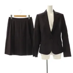 ザ・スーツカンパニー THE SUIT COMPANY セットアップ 上下 スーツ ジャケット テーラード スカート 膝丈 フレア 38 40 ダークパープル /NR ■OS