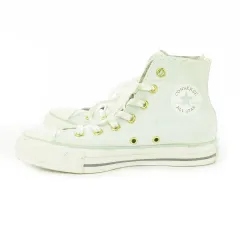 コンバース CONVERSE × アースミュージック&エコロジー EARTH MUSIC & ECOLOGY スニーカー ハイカット レースアップ キャンバス ロゴ 23cm 緑 グリーン /AO11