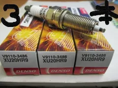 ダイハツ タント L375S DAIHATSU TANTO / デンソー DENSO スパークプラグ SPARK PLUG XU20HR9 V91103486 3本セットのサムネイル