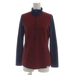 パタゴニア Patagonia W's Capilene 3 Midweight Zip-Neck カットソー ハーフジップ ボーダー 長袖 M 赤 レッド 紺 ネイビー 44015 /RO