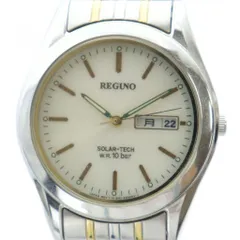 シチズン CITIZEN REGUNO レグノ 腕時計 ソーラー ウォッチ シルバーカラー 銀色 デイデイト カレンダー付き E101-K005299 /MQ ■GY18