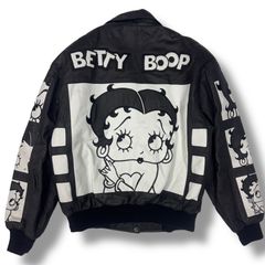 希少XL】Betty Boop ベティちゃん オールレザー スタジャン 黒 - メルカリ