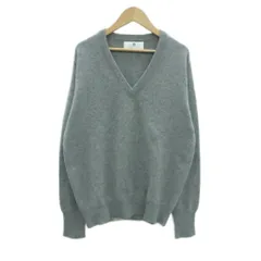 バランタイン BALLANTYNE ピュアカシミヤ100% ニット セーター Vネック 長袖 無地  40 L グレー /HO5 ■GY61