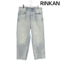 ディーゼル  A12821 2001 D-MACRO 09M53 ダメージ加工リラックスフィットデニムパンツ メンズ 30/30