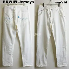 EDWIN　エドウィン　Jerseys　M / W81cm　テーパードデニム　ハイストレッチ　麻混　ホワイト / 白　ジャージーズ　ER107　メンズ