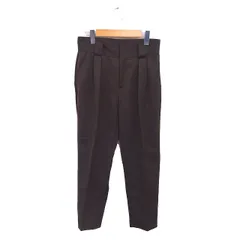 グリーンレーベルリラクシング ユナイテッドアローズ green label relaxing テーパード ハイウエスト キャロットパンツ タック 38 茶 ブラウン /TT