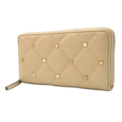 【新品】トリーバーチ 163010 0125 703 (ベージュ系) 財布 長財布 TORY BURCH キルティング調 ウィラ チャーム ジップ コンチネンタル ウォレット アウトレット レディース