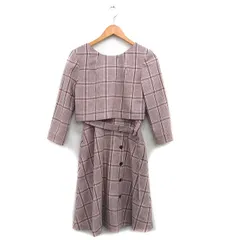 ジルバイジルスチュアート JILL by JILLSTUART ワンピース ロング 長袖 ベルト チェック S レッドブラウン 赤茶 /KT14