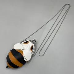 極美品　希少　FURLA フルラ　コインケース　小銭入れ　ショルダー付き　蜂　ハニービー　ミツバチ　レザー