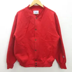 K■チャンピオン/champion スウェットボタンジャケット【Ｌ】赤/ＭＥＮＳ■33【中古】