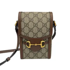 グッチ GUCCI ショルダーバッグ ホースビット 1955 GGスプリームキャンバス レディース
