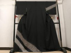 紋紗 品のある花 単衣 夏付下げ 未使用品 正絹 居敷当て ガード 夏着物 