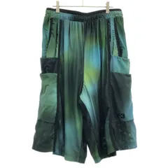 Y-3 ワイスリー 24AW M AOP MESH SHORT グラデーションメッシュショートパンツ JL8302 グリーン L