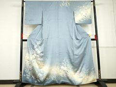 Ki- 46 訪問着 仮絵羽 未仕立て品 正絹 ちりめん生地 京友禅 - メルカリ