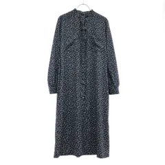 A.P.C アーペーセー ドットボウタイ シャツワンピース  ネイビー 34のサムネイル