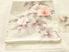 V3208 ○高級 正絹 刺繍 名古屋仕立て 名古屋帯 - メルカリ