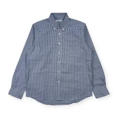 A DAY IN THE LIFE UNITED ARROWS ユナイテッドアローズ ギンガムチェック柄 BD ボタンダウン 長袖シャツ M/ネイビー系 メンズ