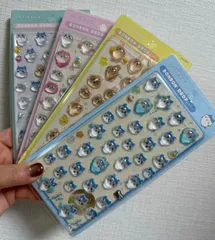 期間限定・即納・ちいかわ　ボンボンドロップ ぷっくり硬質3Dシール 4枚セットc