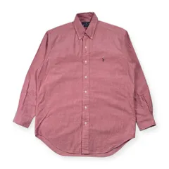 90s 00s Ralph Lauren ラルフローレン BLAKE ポニー刺繍 オックスフォード BD ボタンダウン 長袖シャツ M/レッド系 メンズ ビンテージ