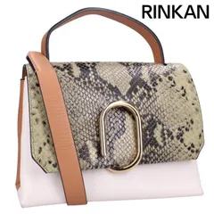 スリーワンフィリップリム  AE20-A053PT Mini Alix Top Handle パイソン柄レザーショルダーバッグ レディース