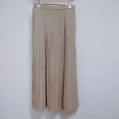 UNIQLO ユニクロ プリーツスカート サイズM ベージュ ポリエステル 中国製 オフィスカジュアル 古着