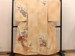 平和屋着物■訪問着　枝花文　暈し染め　金彩　正絹　逸品　BAAW3694mz