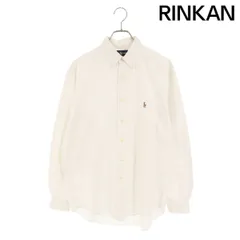 ラルフローレン  ホワイト ポニー刺繍長袖シャツ メンズ 15.5